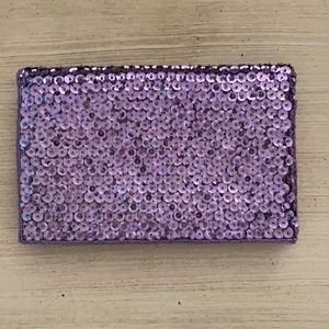 Purple Sequin Clutch